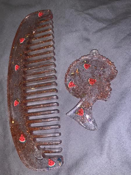 Watermelon comb & keychain
