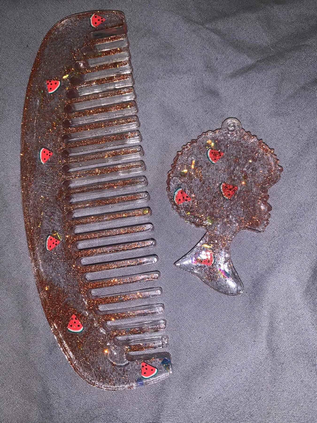 Watermelon comb & keychain