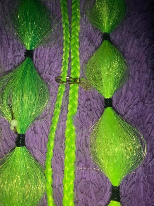 Green dragon bubble braids