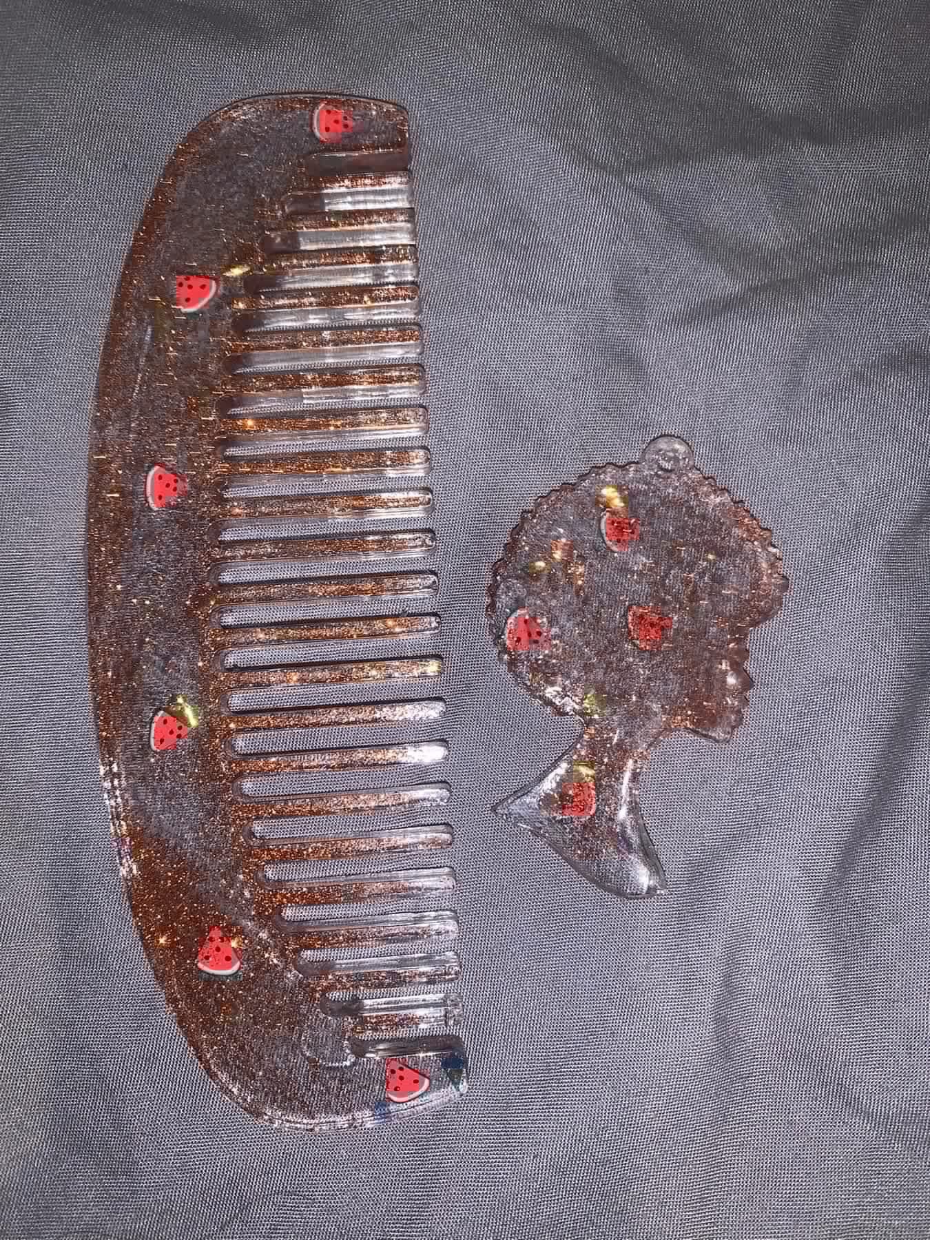 Watermelon comb & keychain